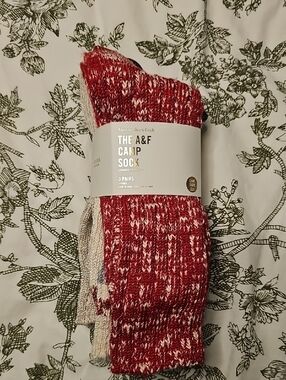 Abercrombie & Fitch Red & White Marled Camp Socks – 3 Pack